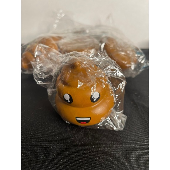 Other - Set of 10 Funny Emoji Poop Stress Balls‎ Squishy Toy Novelty Gag Gift